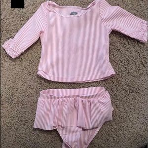 Mud pie seersucker rash guard swim suit 24m/2T